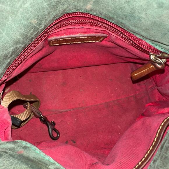 Vintage Dooney & Bourke Florentine Leather Small Crossbody Bag – Saddle Brown - Picture 6 of 7